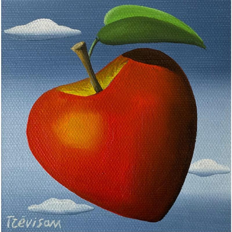 Painting Heart Apple by Trevisan Carlo | Painting Oil Acrylic