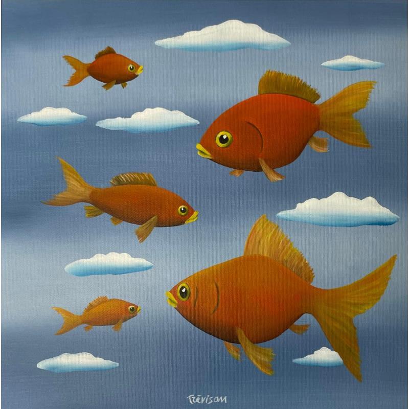 Gemälde Freedom in the sky von Trevisan Carlo | Gemälde Öl