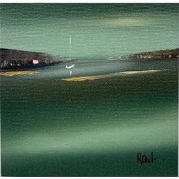 Peinture Evasion 28 par Roussel Marie-Ange et Fanny | Tableau Figuratif Huile Marine, Paysages