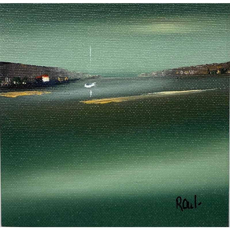 Painting Evasion 28 by Roussel Marie-Ange et Fanny | Painting Figurative Landscapes Marine Oil