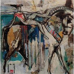 Pintura NOUS SOMMES HEUREUX por Machi | Pintura Figurativo Aceite, Acrílico Life style