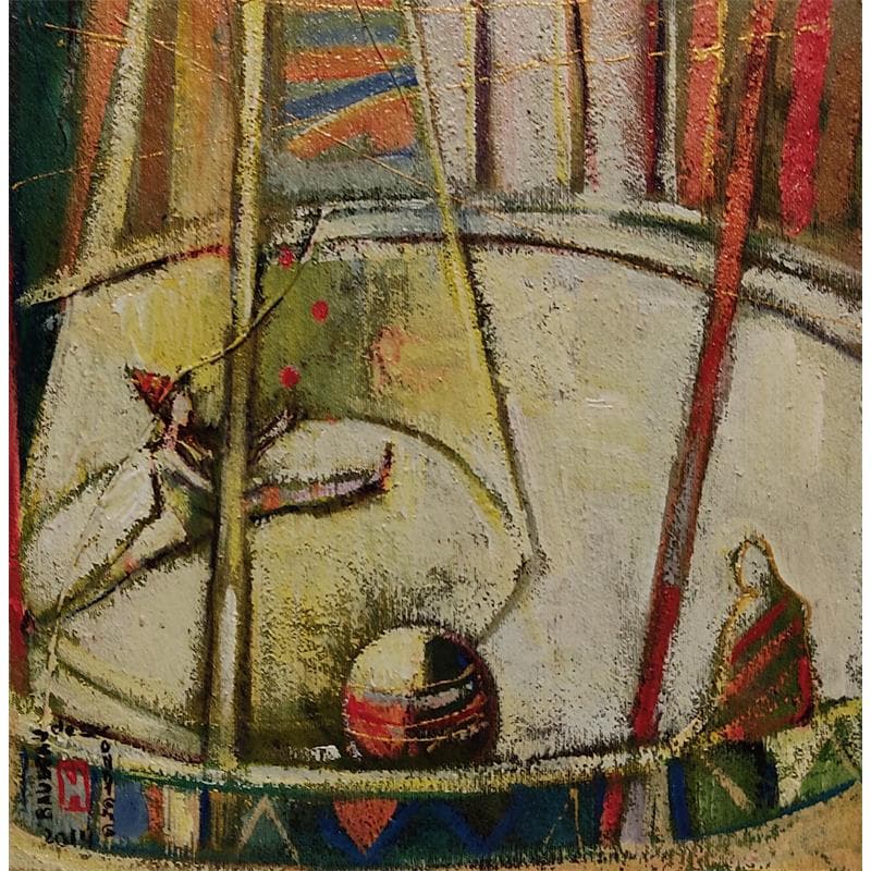 Painting LA REPETITION 2 by Machi | Painting Figurative Life style Oil Acrylic