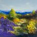 Painting Les lavandes by Dupin Dominique | Painting Figurative Landscapes Oil