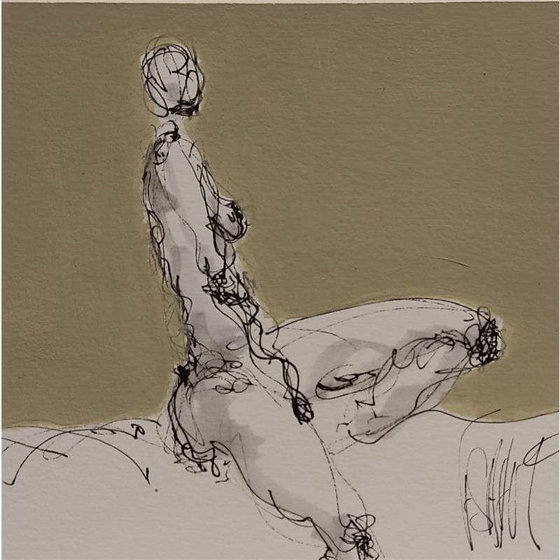 Painting Sans titre by Sahuc François | Painting Figurative Nude Acrylic