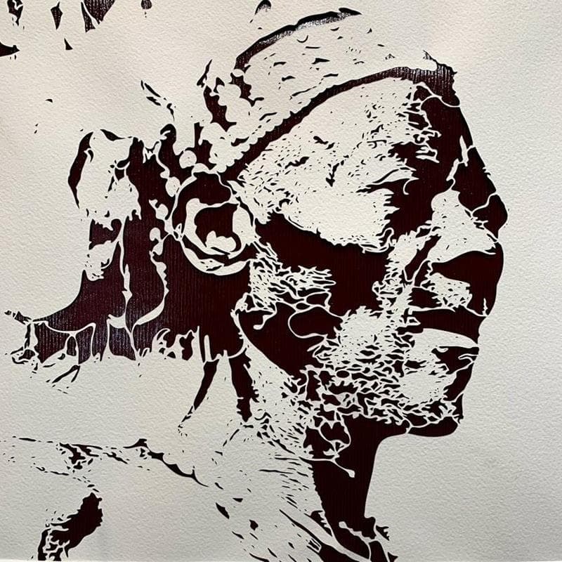 Painting Babuka by Louafi Valentine | Painting Figurative Portrait