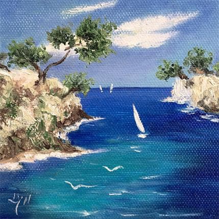 Pintura Calanque por Lyn | Pintura Figurativo Aceite Paisajes
