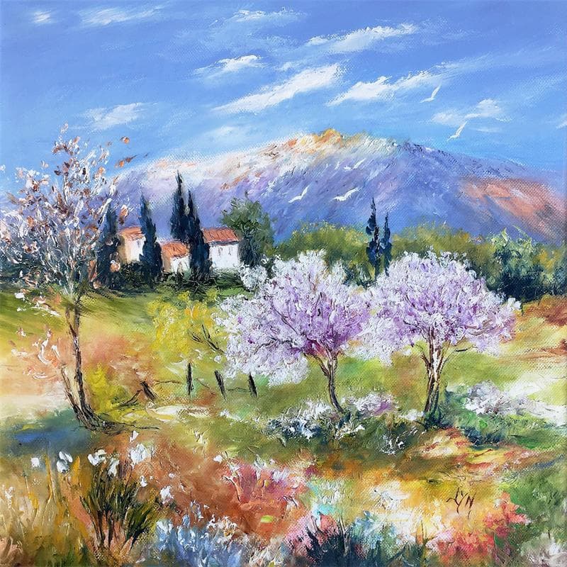 Pintura Printemps dans les Alpilles por Lyn | Pintura Figurativo Paisajes Aceite