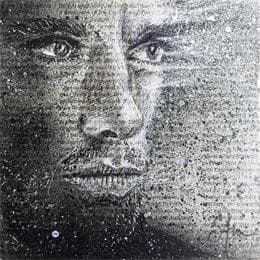 Peinture Jude par S4m | Tableau Street Art Acrylique Noir & blanc, Portraits