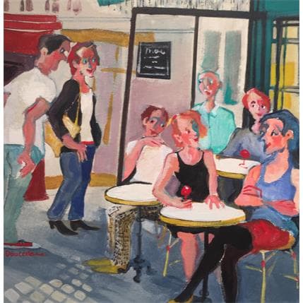 Painting Le menu by Doucedame Christine | Painting Figurative Acrylic Life style