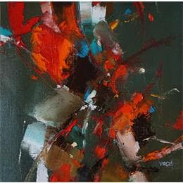 Gemälde SENSATION von Virgis | Gemälde Abstrakt Öl Minimalistisch