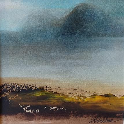 Painting Sérénité by Dalban Rose | Painting Figurative Oil Landscapes