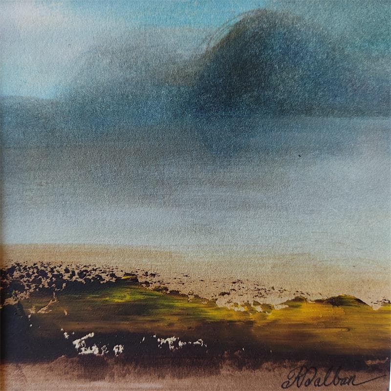 Painting Sérénité by Dalban Rose | Painting Figurative Landscapes Oil