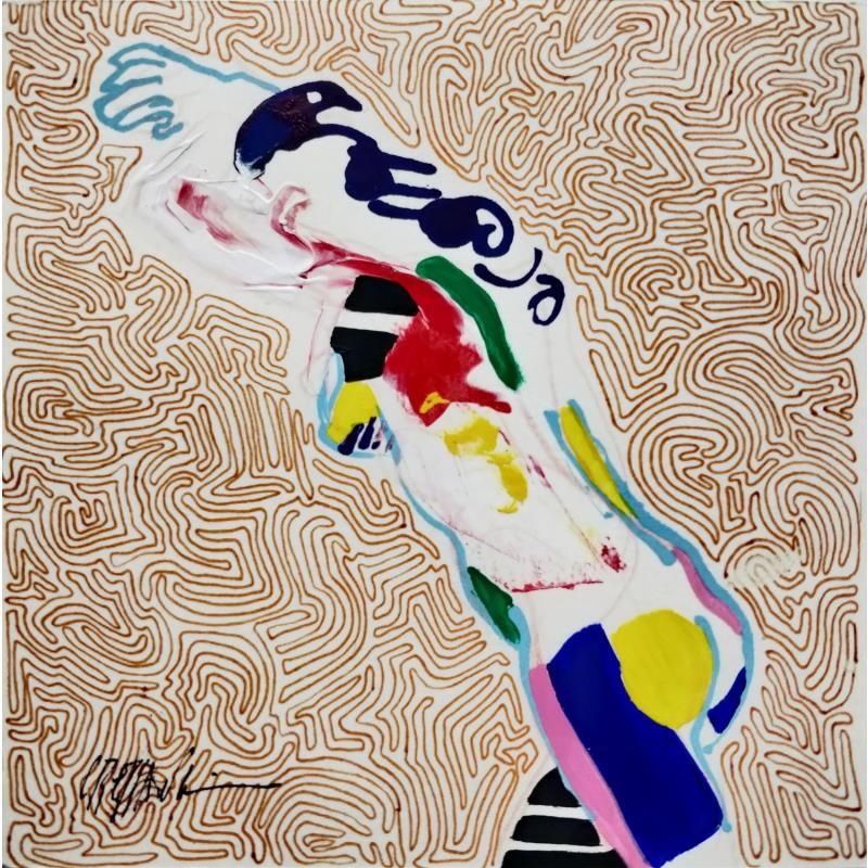 Peinture 4238 par Cressanne | Tableau Art Singulier Nu Acrylique