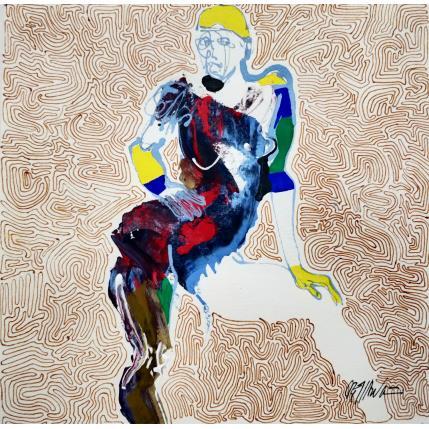 Peinture 4457 par Cressanne | Tableau Art Singulier Acrylique Nu