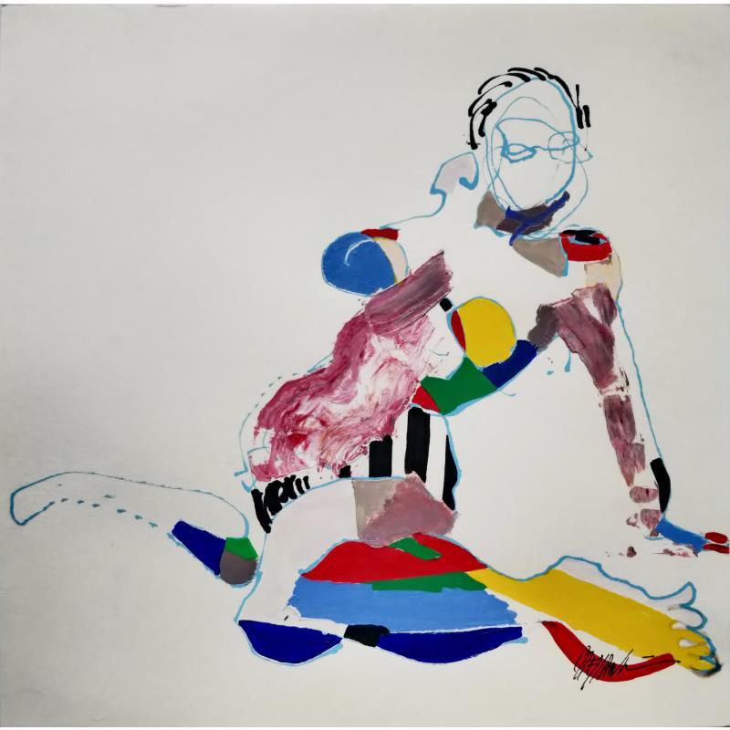 Peinture 4744 par Cressanne | Tableau Art Singulier Nu Acrylique