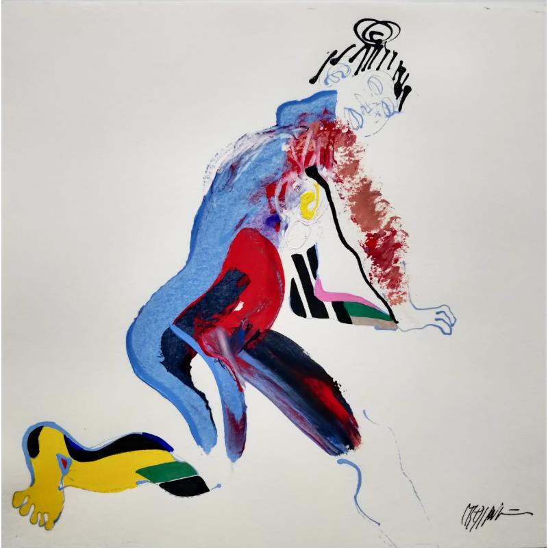 Peinture 4735 par Cressanne | Tableau Art Singulier Nu Acrylique