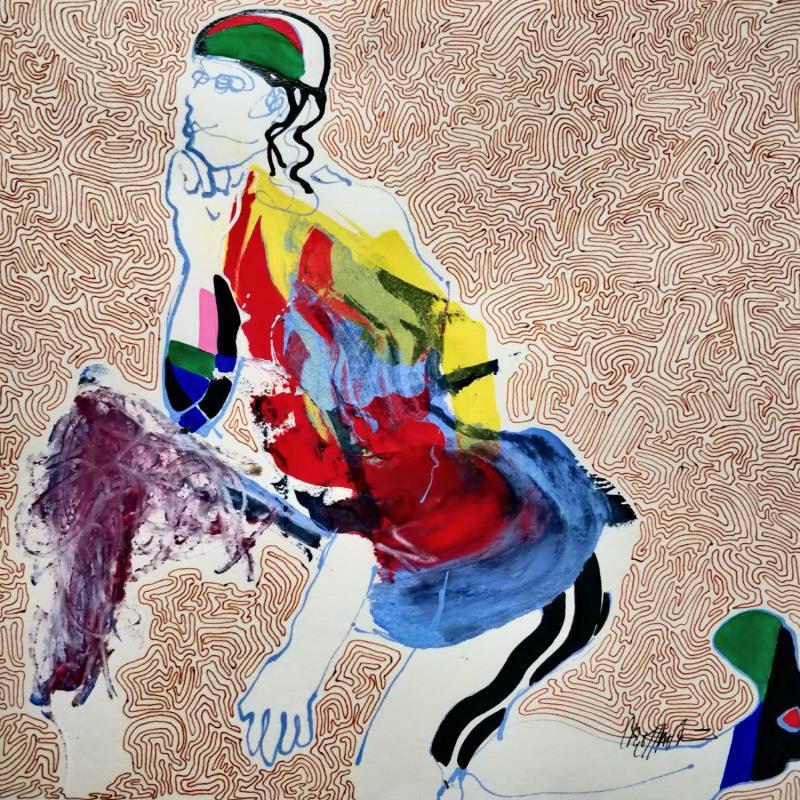 Peinture 4624 par Cressanne | Tableau Art Singulier Nu Acrylique