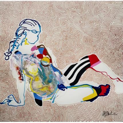 Peinture 4637 par Cressanne | Tableau Art Singulier Acrylique Nu