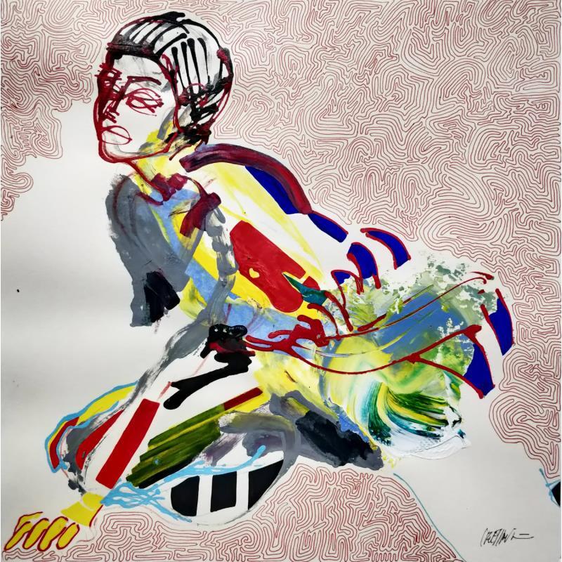 Peinture 5028 par Cressanne | Tableau Art Singulier Nu Acrylique