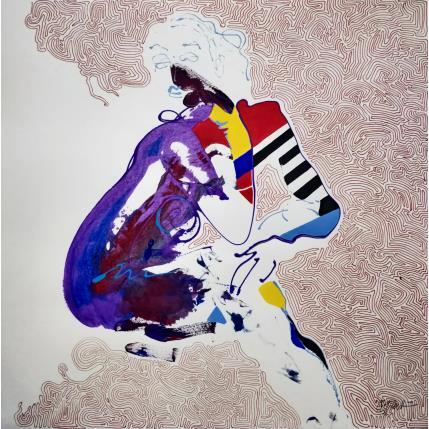 Gemälde 5009 von Cressanne | Gemälde Art brut Acryl Akt