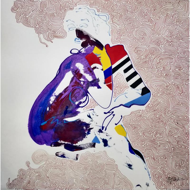 Peinture 5009 par Cressanne | Tableau Art Singulier Nu Acrylique