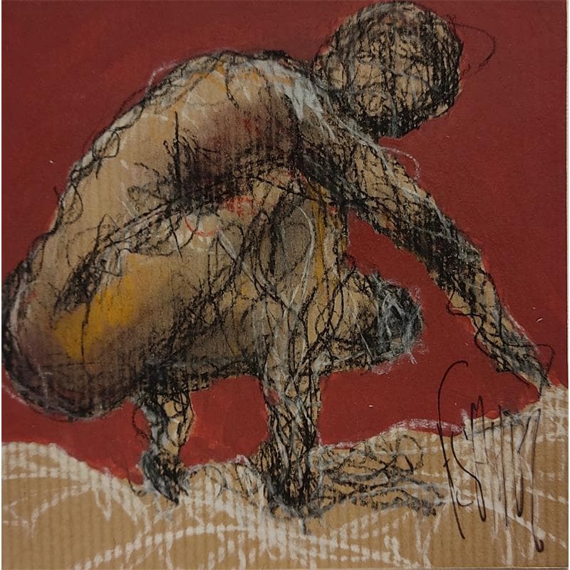 Painting Roxane by Sahuc François | Painting Figurative Nude Acrylic