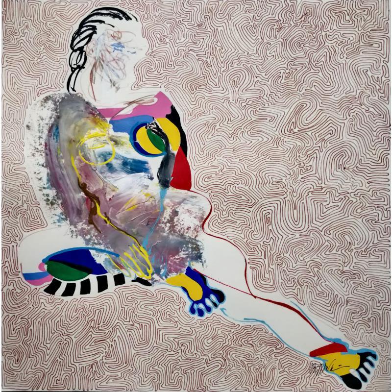 Peinture 4810 par Cressanne | Tableau Art Singulier Nu Acrylique