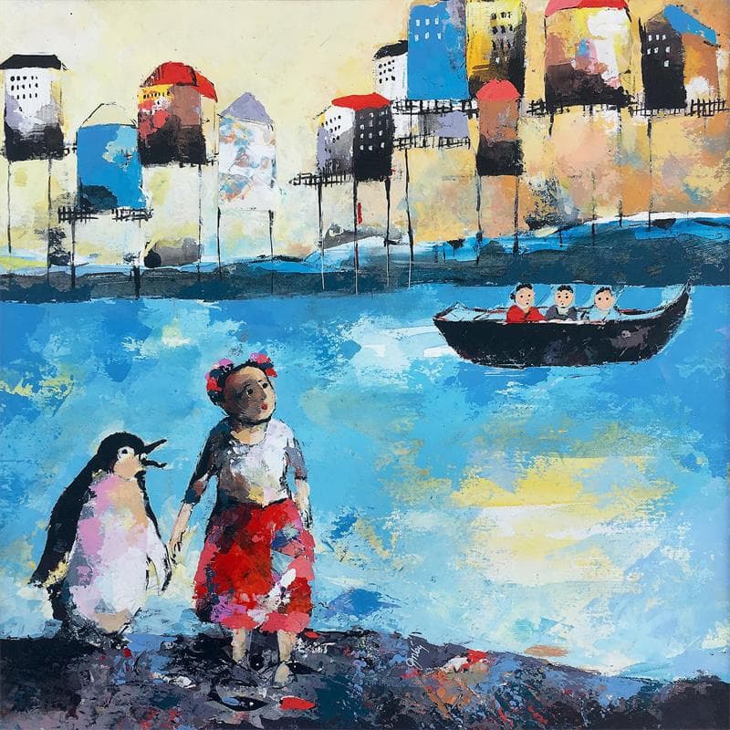 Peinture PM.20 par Abiy | Tableau Figuratif Scènes de vie Huile