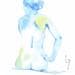 Painting NF110 by Loussouarn Michèle | Painting Figurative Nude Watercolor