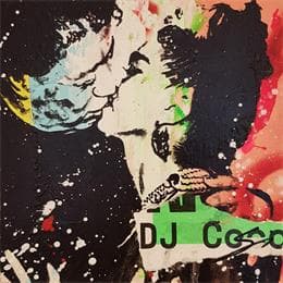 Painting Kiss me and forget by Mestres Sergi | Painting Pop-art Graffiti Pop icons