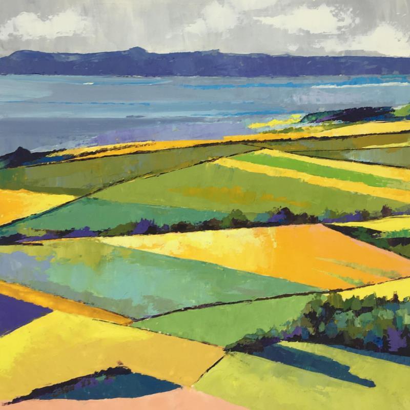 Gemälde Les champs von Chen Xi | Gemälde Figurativ Landschaften Öl