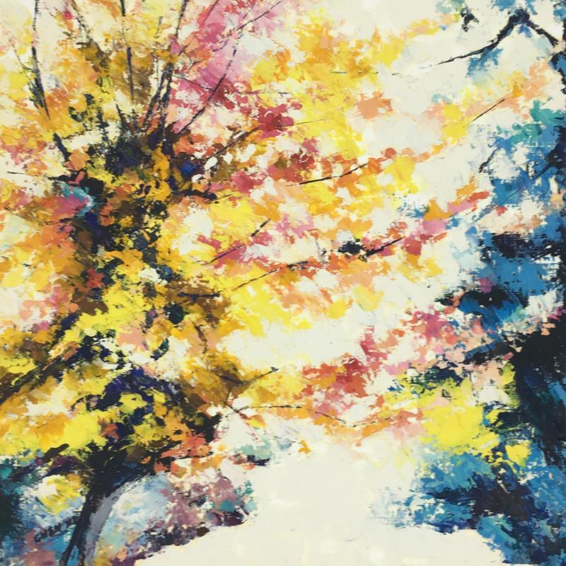 Peinture Arbre en plein couleurs par Chen Xi | Tableau Figuratif Portraits Icones Pop Huile