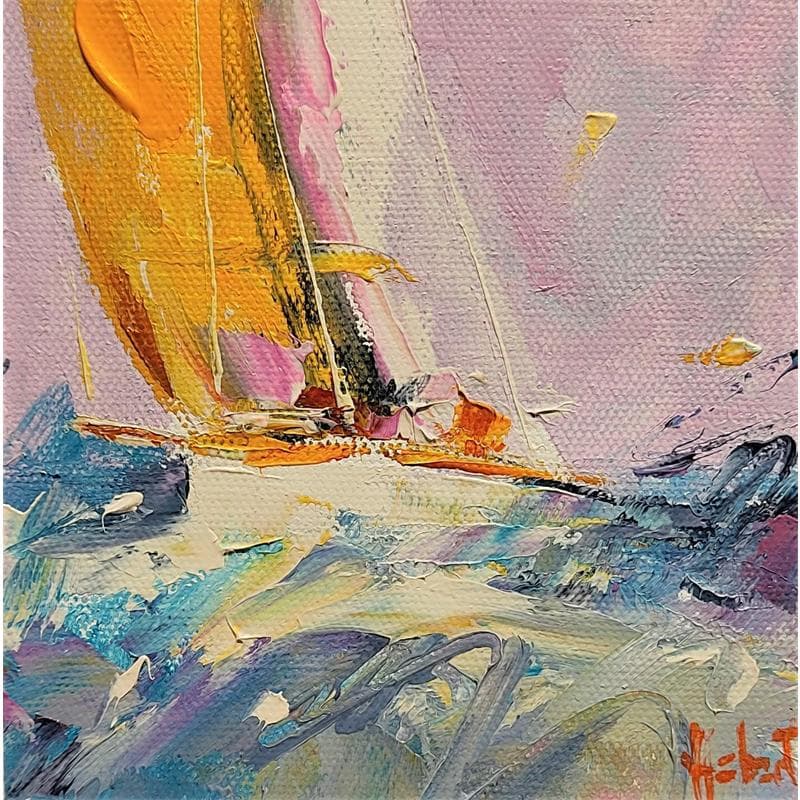 Painting Le vent by Hébert Franck | Painting Figurative Marine Oil