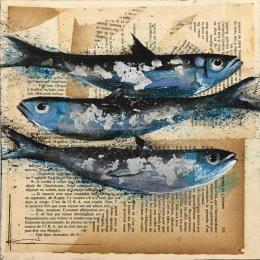 Gemälde Pour cinquante mille livres von Locoge Alice | Gemälde Figurativ Acryl, Collage Tiere