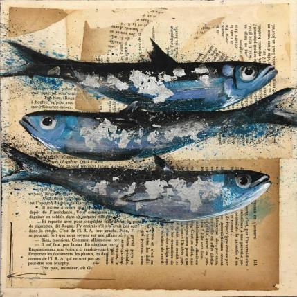 Gemälde Pour cinquante mille livres von Locoge Alice | Gemälde Figurativ Acryl, Collage Tiere