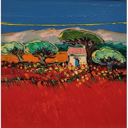 Peinture Mistral dans les alpilles par Corbière Liisa | Tableau Figuratif Huile Nature, Paysages