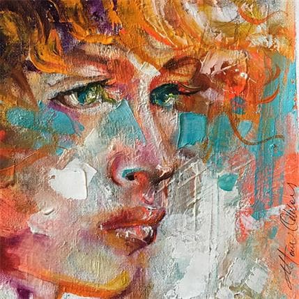 Painting Oltre by Abbondanzia Monica | Painting Figurative Acrylic Portrait