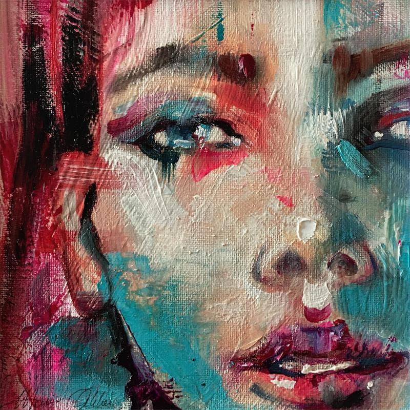 Painting Rose by Abbondanzia Monica | Painting Figurative Portrait Acrylic