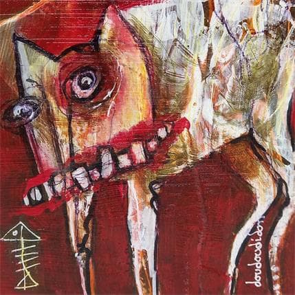 Painting Le vieux poisson et le vieux chat by Doudoudidon | Painting Raw art Life style