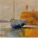 Painting Au port by Hébert Franck | Painting Figurative Marine Oil
