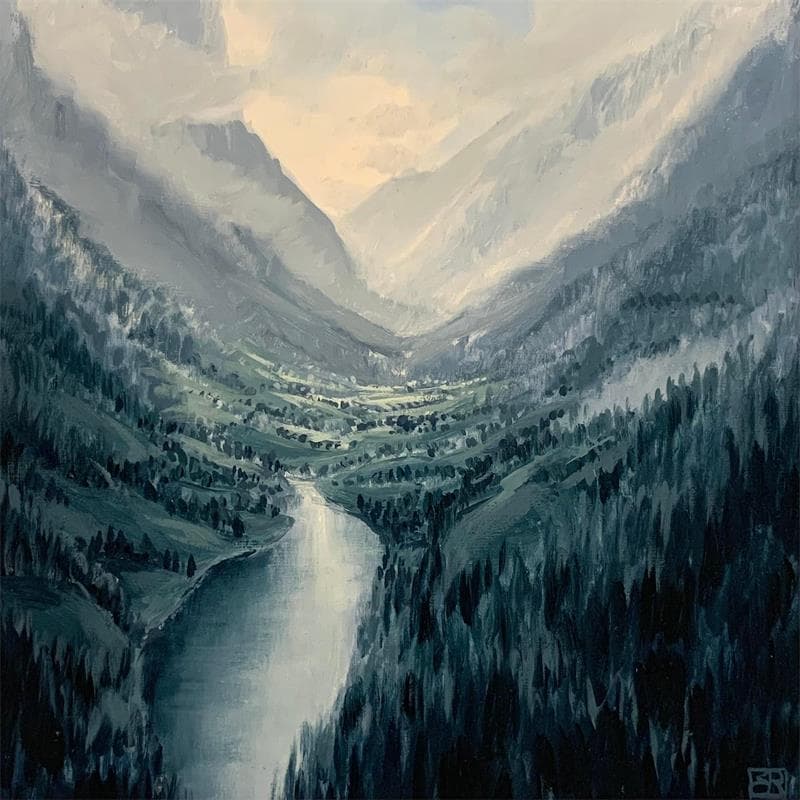 Peinture Steam from the mist par Requena Elena | Tableau Figuratif Portraits Icones Pop Huile