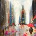 Peinture Urban stories 4 par Solveiga | Tableau Impressionnisme Urbain Acrylique