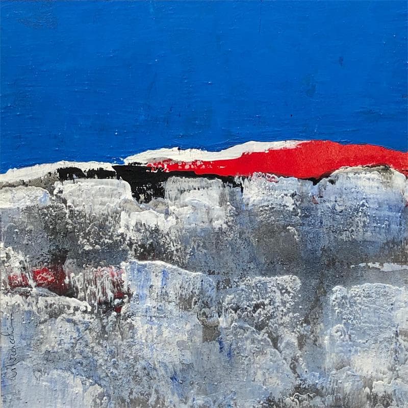 Painting V332 by Moracchini Laurence | Painting Abstract Minimalist Acrylic