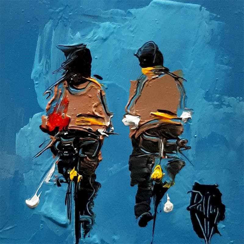 Peinture Nous deux par Raffin Christian | Tableau Figuratif Scènes de vie Huile