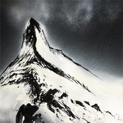 Peinture Shiny in the rain par Rey Julien | Tableau Figuratif Acrylique noir & blanc