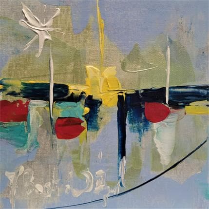 Peinture AU BORD DE L'EAU par Bastide d´Izard Armelle | Tableau Abstrait Acrylique Paysages