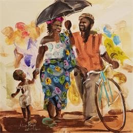 Painting LA FAMILLE by Lama Niankoye | Painting