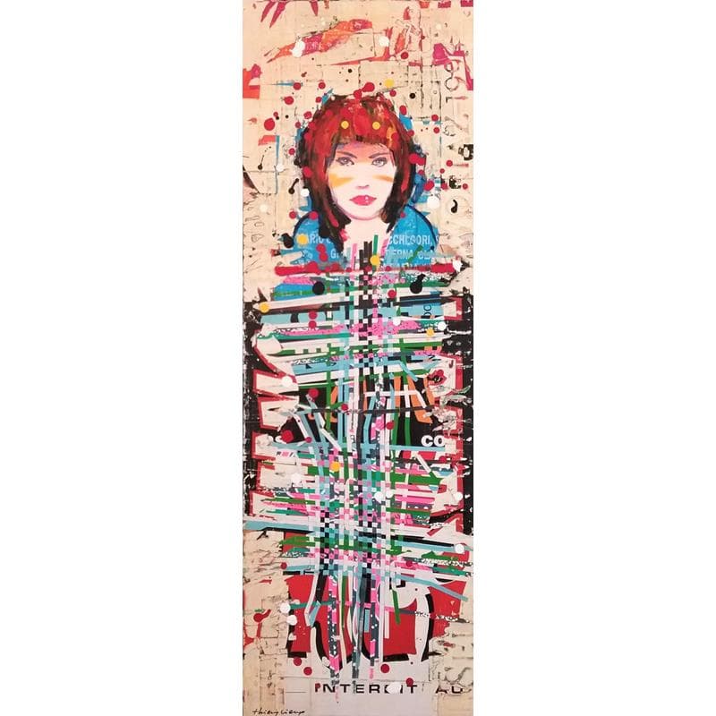 Peinture Champagne par Vieux Thierry | Tableau Pop-art Acrylique Portraits