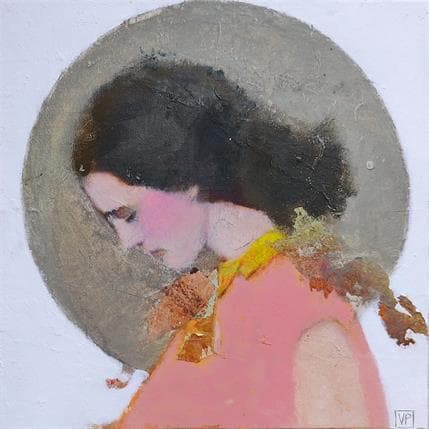 Painting Dans mes pensées by Anton | Painting Figurative Acrylic Portrait