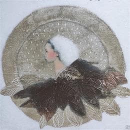 Peinture L'envolée par Anton | Tableau Figuratif Acrylique Portraits